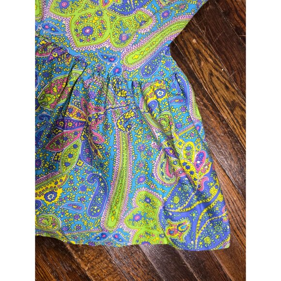 NWT Ralph Lauren Y2K Girls size 16 Blue Paisley Halter Dress - Picture 3 of 14